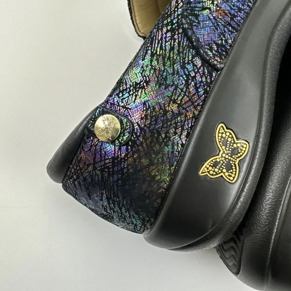 Alegria Keli Dynomite Slip On Clog‎ Comfort Iridescent Leather KEL-7522 36 6-6.5